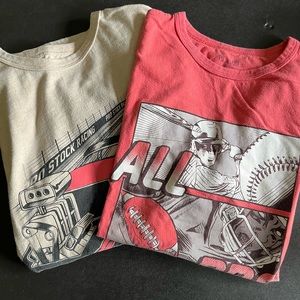 Boys Size 14 XL two graphic T-shirt’s with Stock Racing and All Pro Sports